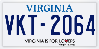 VA license plate VKT2064