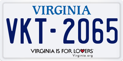 VA license plate VKT2065