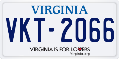 VA license plate VKT2066