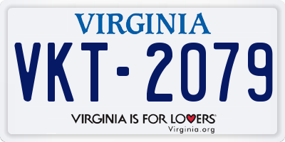 VA license plate VKT2079