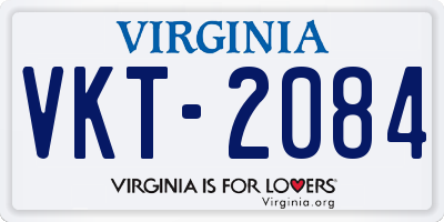 VA license plate VKT2084