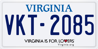 VA license plate VKT2085
