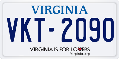 VA license plate VKT2090