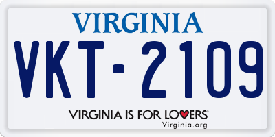 VA license plate VKT2109