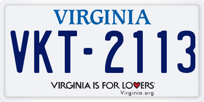 VA license plate VKT2113