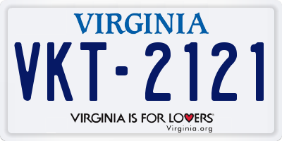 VA license plate VKT2121