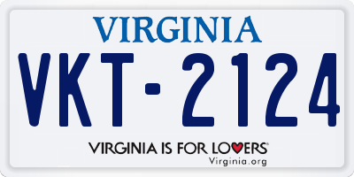 VA license plate VKT2124