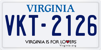 VA license plate VKT2126