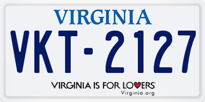 VA license plate VKT2127