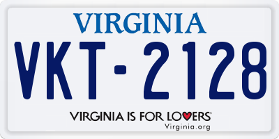 VA license plate VKT2128