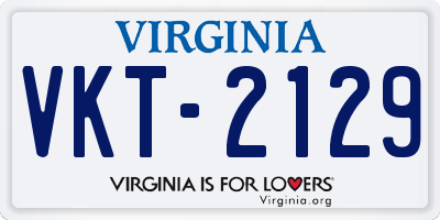 VA license plate VKT2129