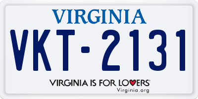 VA license plate VKT2131