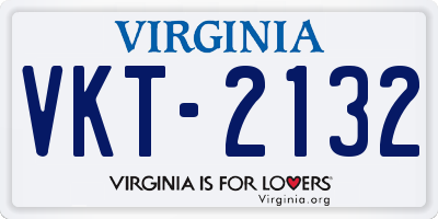 VA license plate VKT2132
