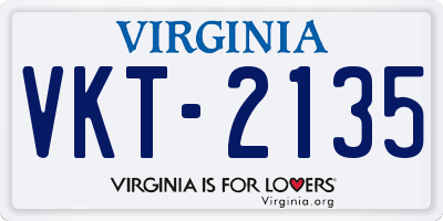 VA license plate VKT2135