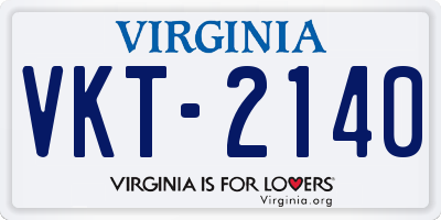 VA license plate VKT2140