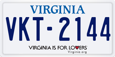 VA license plate VKT2144