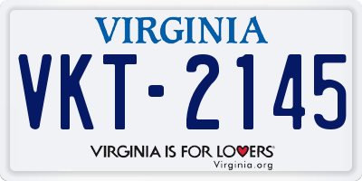 VA license plate VKT2145