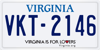 VA license plate VKT2146