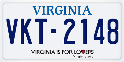 VA license plate VKT2148