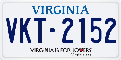 VA license plate VKT2152