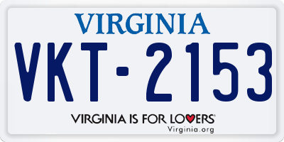 VA license plate VKT2153