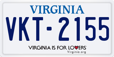 VA license plate VKT2155