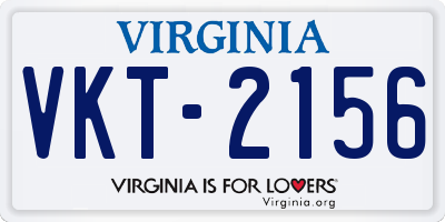 VA license plate VKT2156