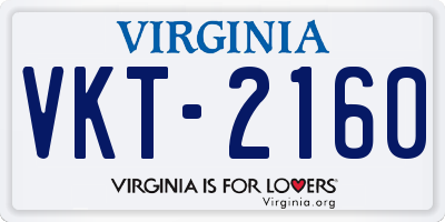 VA license plate VKT2160