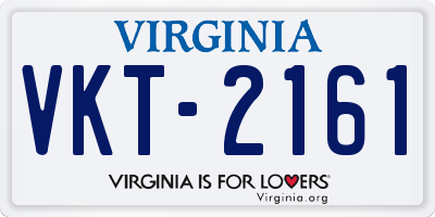 VA license plate VKT2161