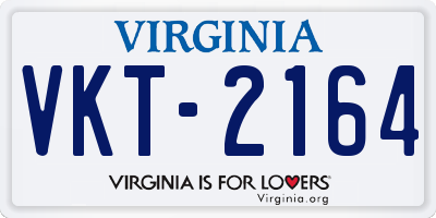 VA license plate VKT2164