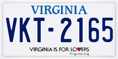VA license plate VKT2165