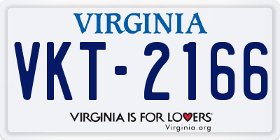 VA license plate VKT2166