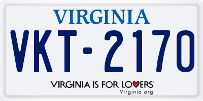 VA license plate VKT2170
