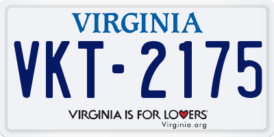 VA license plate VKT2175