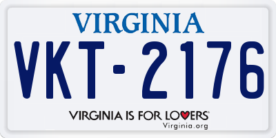 VA license plate VKT2176