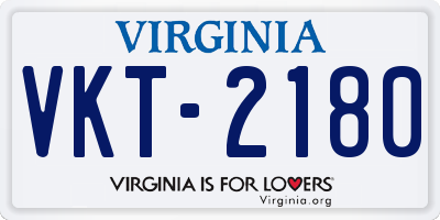 VA license plate VKT2180