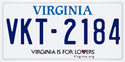 VA license plate VKT2184