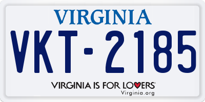 VA license plate VKT2185