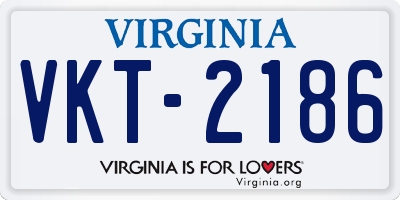 VA license plate VKT2186