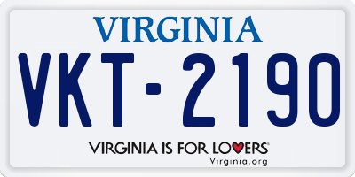 VA license plate VKT2190