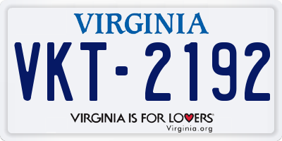 VA license plate VKT2192