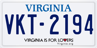 VA license plate VKT2194