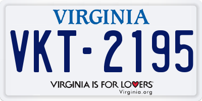 VA license plate VKT2195