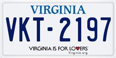VA license plate VKT2197