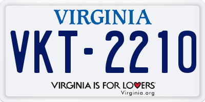 VA license plate VKT2210