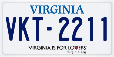 VA license plate VKT2211