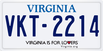 VA license plate VKT2214