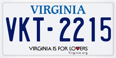 VA license plate VKT2215