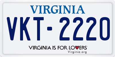 VA license plate VKT2220