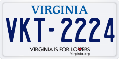 VA license plate VKT2224